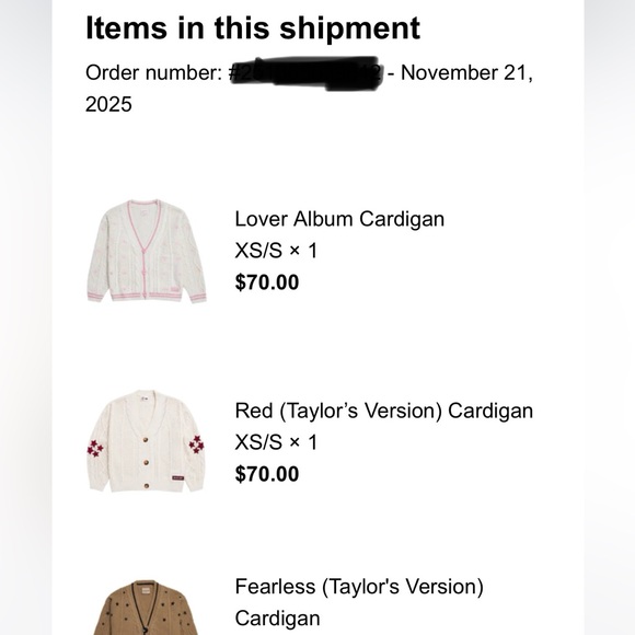 NEW Official Merch Taylor Swift “Lover” Cardigan (XS/S) - Picture 5 of 5